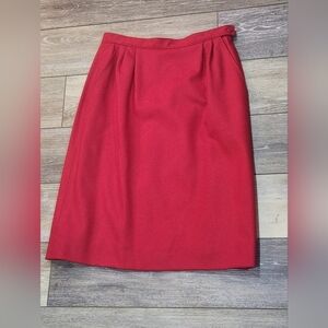 Pendleton 100% virgin wool vintage red pencil skirt